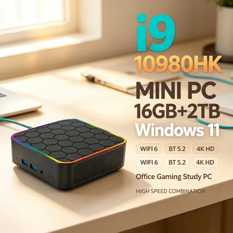 Home Office Windows 11 - Güçlü Mini PC Intel I9‑10980HK Windows