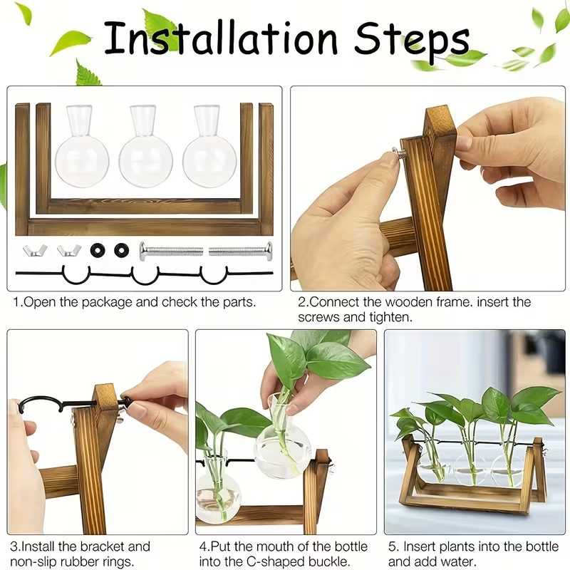 Ahşap Standlı Hidroponik Bitki - Home Office With Plants incelemesi ve fiyatı