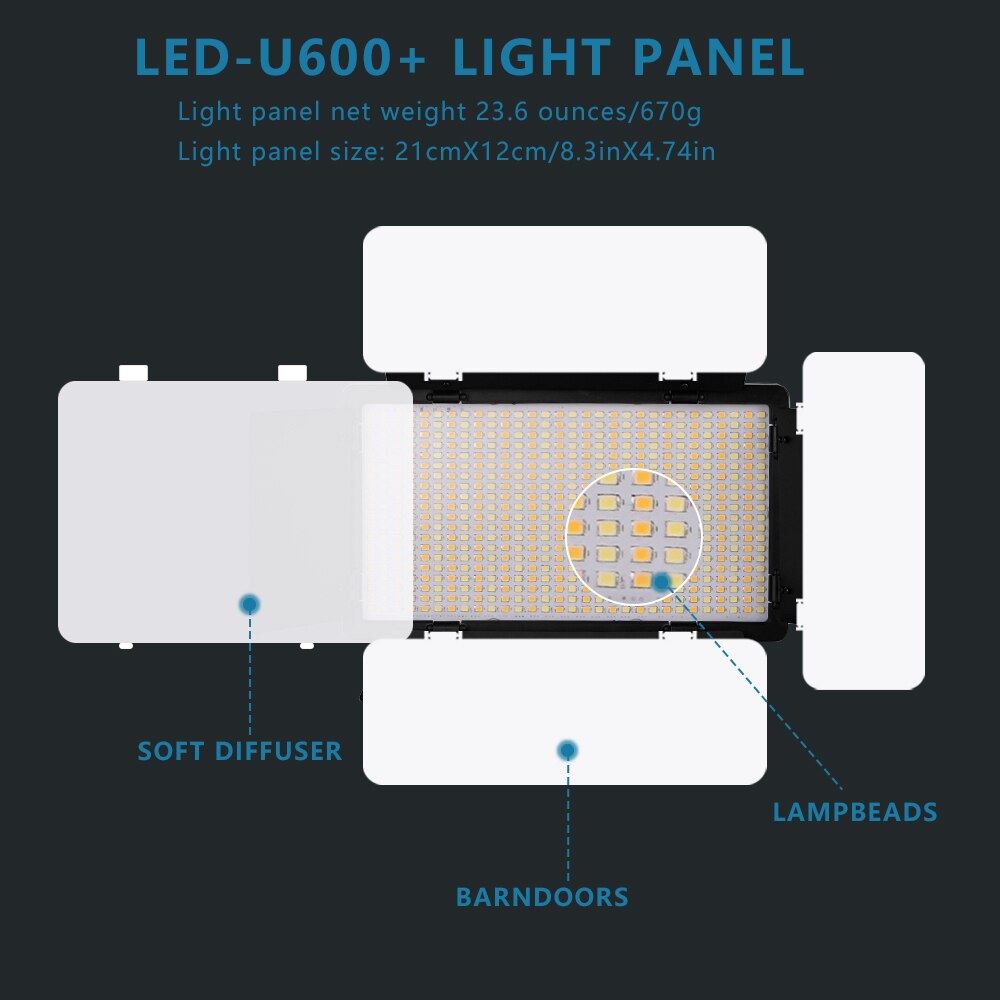 Nagnahz U800 + LED Video işığı - Zoom Lighting Kit incelemesi ve fiyatı